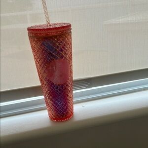 Starbucks Pink Tumbler with Straw